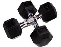 Troy USA Sports 6 Sided Rubber Encased Dumbbells