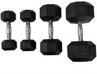 Troy VTX 8 Sided Rubber Encased Dumbbells