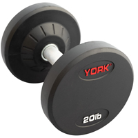 York Pro Style Rubber Encased Dumbbells