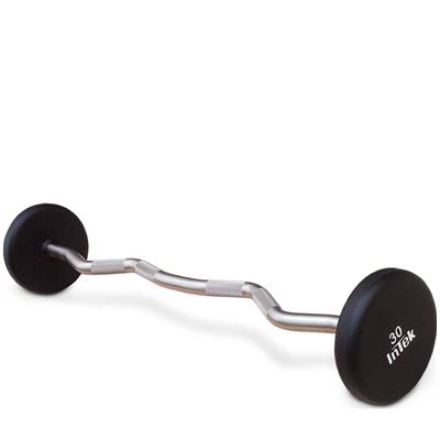 InTek Strength Armor Series Solid Urethane Fixed Curl Bars