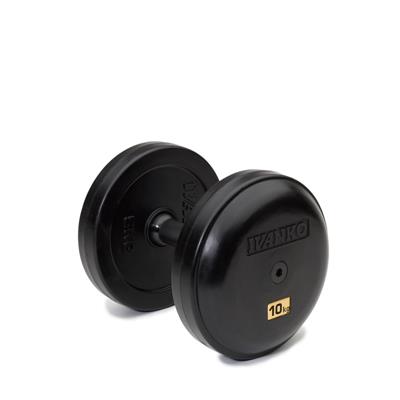 IVANKO RUB-EPR Rubber-Encased Dumbbells with Black Oxide Handles