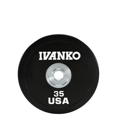 IVANKO OBPX Olympic Bumper Plates - 35LB Black - (1 pair)