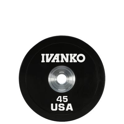 IVANKO OBPX Olympic Bumper Plates - 45LB Black - (1 pair)