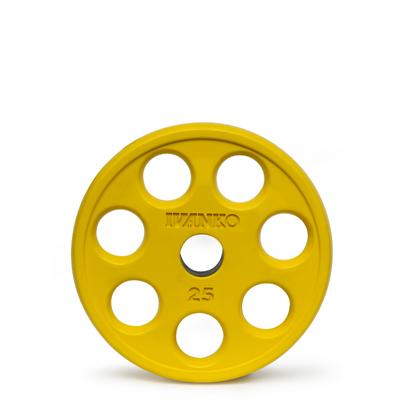 IVANKO ROEZH Rubber E-Z Lift Olympic Plates - 25LB Yellow