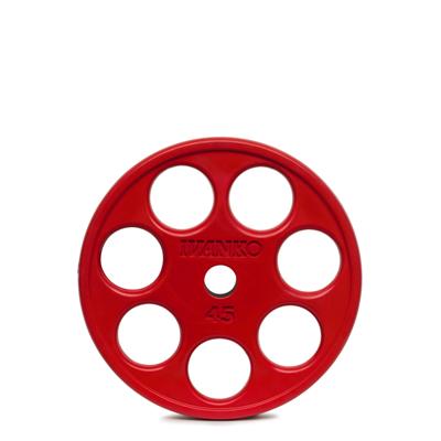IVANKO ROEZH Rubber E-Z Lift Olympic Plates - 45LB Red