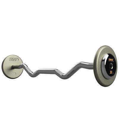 Troy Pro Style Gray Curl Bar Chrome End Cap Set
