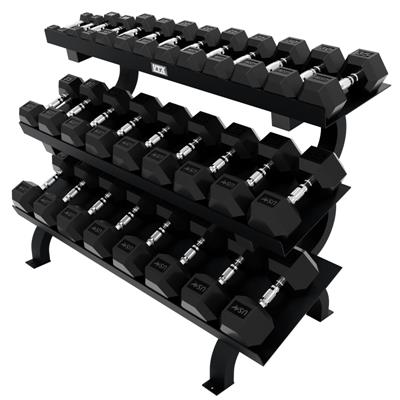Troy USA Sports 6 Sided Rubber Encased Hex Dumbbells