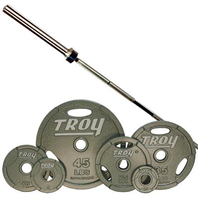 Troy Machined Interlocking Olympic Grip Weight Set