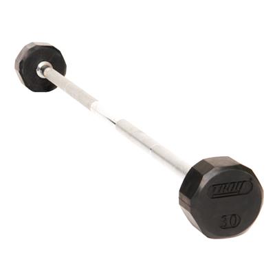 Troy 12 Sided Rubber Fixed Barbell Set