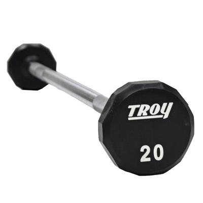 Troy 12 Sided Urethane Fixed Barbell Set