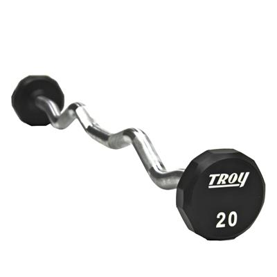 Troy 12 Sided Urethane Fixed Curl Bar Set