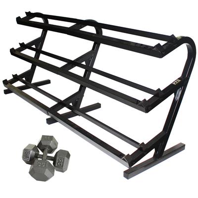 Troy USA Sports Iron Hex Dumbbell Set - 5 to 100LB with Rack Troy USA Sports Iron Hex Dumbbell Set - 5 to 100LB with Rack