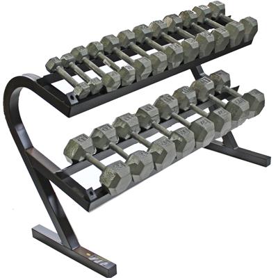 Troy USA Sports Iron Hex Dumbbell Set - 5 to 50LB with Rack Troy USA Sports Iron Hex Dumbbell Set - 5 to 50LB with Rack