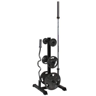 Troy VTX Vertical Olympic Bumper Plate and Bar Rack