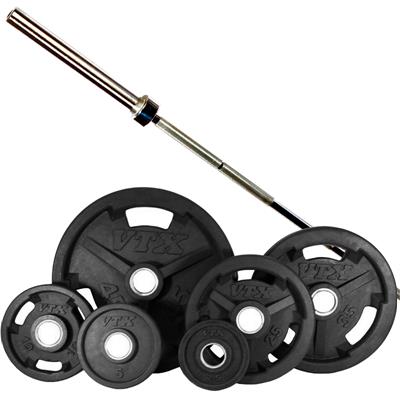 Troy VTX GO-VR Rubber Encased Olympic Grip Weight Set