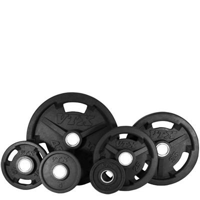 Troy VTX GO-VR Rubber Encased Olympic Grip Plate Set