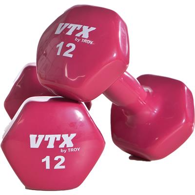 Troy VTX Premium Vinyl Dumbbells - 12LB Pair