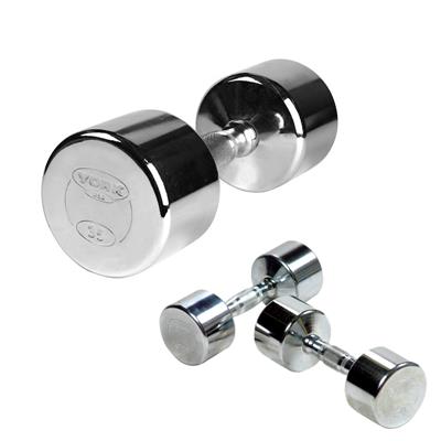 York Professional Grade Chrome Dumbbells