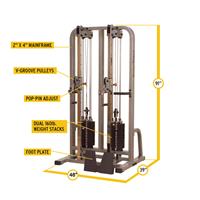 Body-Solid Pro ClubLine SDC2000G Dual Cable Column