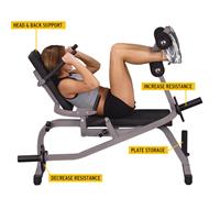 Body-Solid GAB100 Horizontal Ab Bench