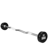 InTek Strength Bravo Series Solid Urethane Fixed Curl Bars