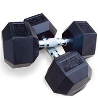 InTek Strength Rubber Hexagon Dumbbells