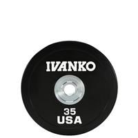IVANKO OBPX Olympic Bumper Plates - 35LB Black - (1 pair)