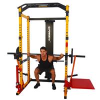 Powertec Power Rack Shown with Optional Attachments