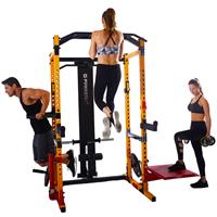 Powertec Power Rack Shown with Optional Attachments