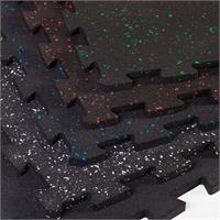 SuperLock Room Kit Rubber Gym Flooring Black with Color Fleck