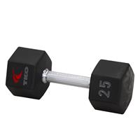 TKO 816TXU-A10 6 Sided Urethane Encased Tri Grip Dumbbell