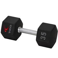 TKO 816TXU-A10 6 Sided Urethane Encased Tri Grip Dumbbell