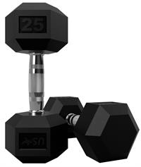Troy USA Sports 6 Sided Rubber Encased Hex Dumbbells