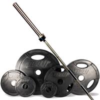 Troy Rubber Encased Interlocking Olympic Grip Weight Set