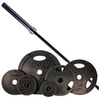 Troy Urethane Encased Interlocking Olympic Grip Weight Set