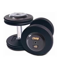 Troy Pro Style Black Dumbbells with Black End Caps