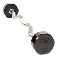 Troy 12 Sided Rubber Fixed Curl Bar Set