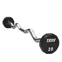 Troy 12 Sided Urethane Fixed Curl Bar Set