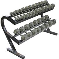 Troy USA Sports Iron Hex Dumbbell Set - 5 to 50LB with Rack