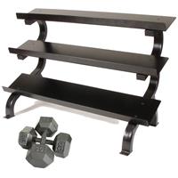 Troy USA Sports Iron Hex Dumbbell Set - 5 to 75LB with Rack