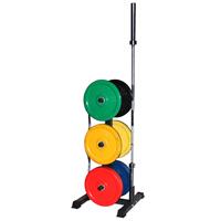 Troy VTX Vertical Olympic Bumper Plate and Bar Rack