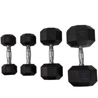 Troy VTX 8 Sided Rubber Encased Dumbbells